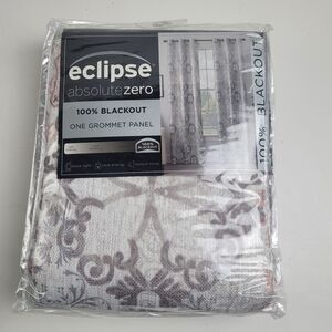 NEW Eclipse Blackout grommet top curtain Martina Tile Rose 40x84 #CT15